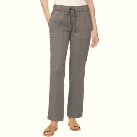 Buffalo David Bitton Tencel Pants Womens XL Grey Pull On Pant - Picture 2 of 11